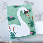 Waffle Flower Intertwined Swans Dies 421898 pond