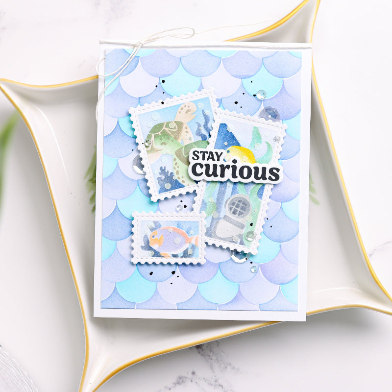 Waffle Flower Jolly Wave Coloring Stencils 422116 pastel scales