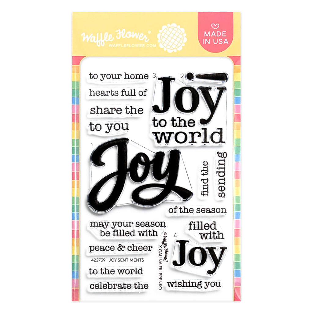 Waffle Flower Joy Sentiments Clear Stamps 422739
