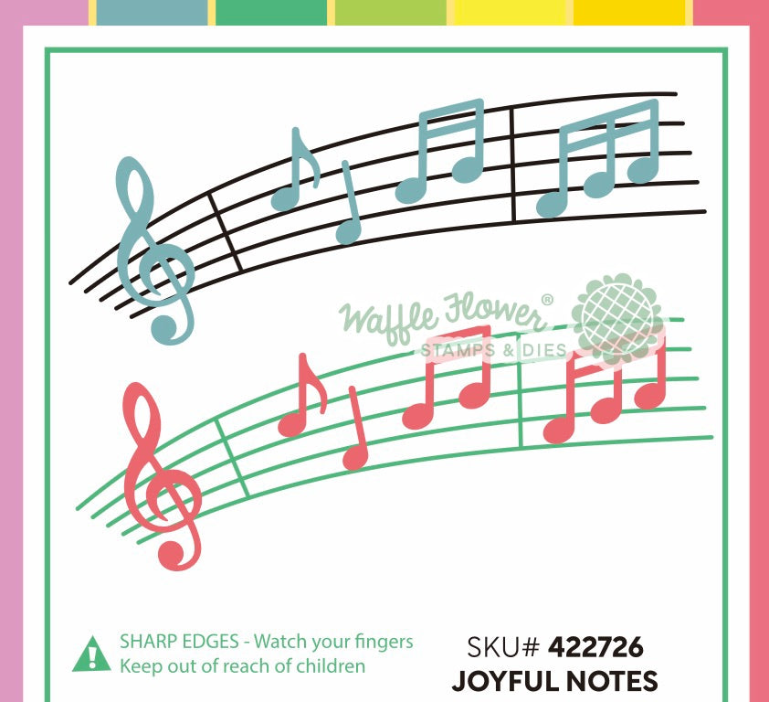 Waffle Flower Joyful Notes Dies 422726 guide