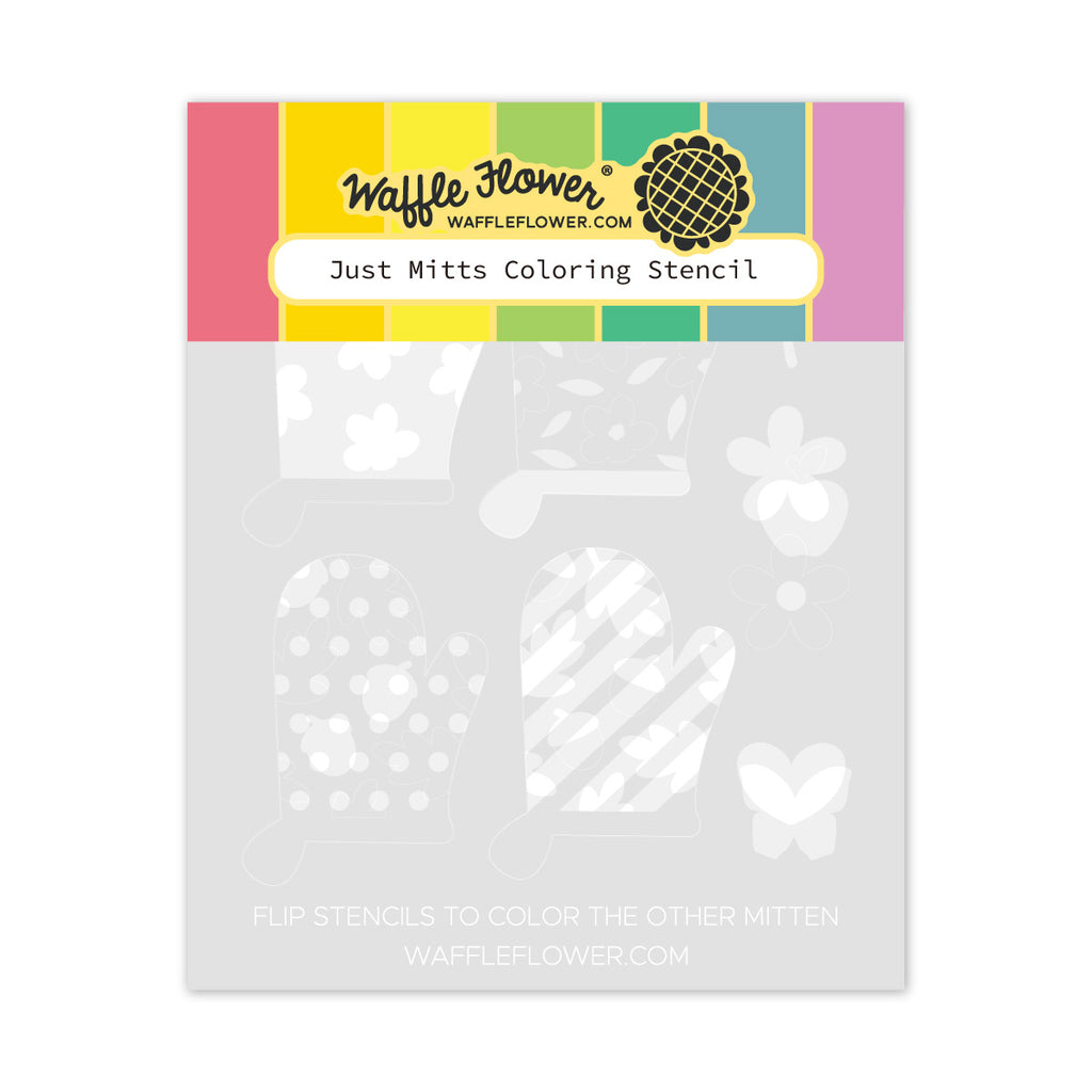 Waffle Flower Just Mitts Coloring Stencils 422305