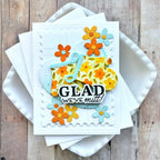 Waffle Flower Just Mitts Dies 422306 orange flowers