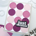Waffle Flower Just a Note Word Dies 422041 circles