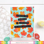Waffle Flower Label Maker Rainbow Clear Stamps 420717 leaf