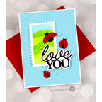 Waffle Flower Ladybug Dies 422304 blue background