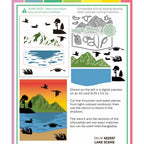 Waffle Flower Lake Scene Die-n-stencil 422557 layering guide