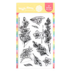 Waffle Flower Larkspur Clear Stamps and Die Set wfc1077 product image 1