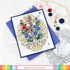 Waffle Flower Larkspur Clear Stamps and Die Set wfc1077 thinking of you