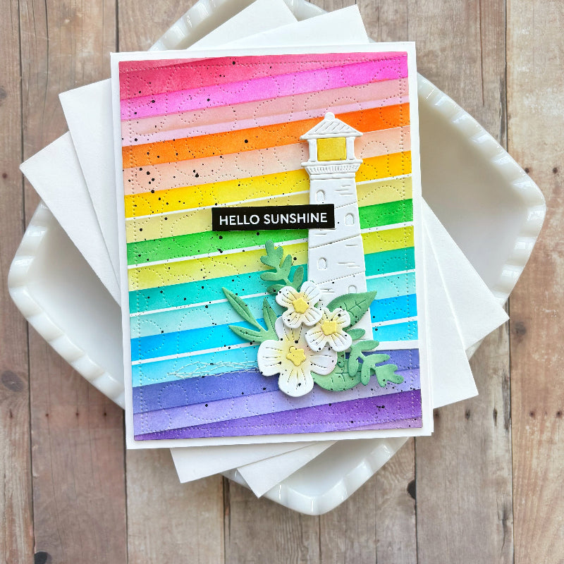 Waffle Flower Lighthouse Dies 422080 rainbow