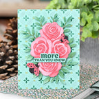 Waffle Flower Love You More Sentiments Clear Stamps 422301 roses