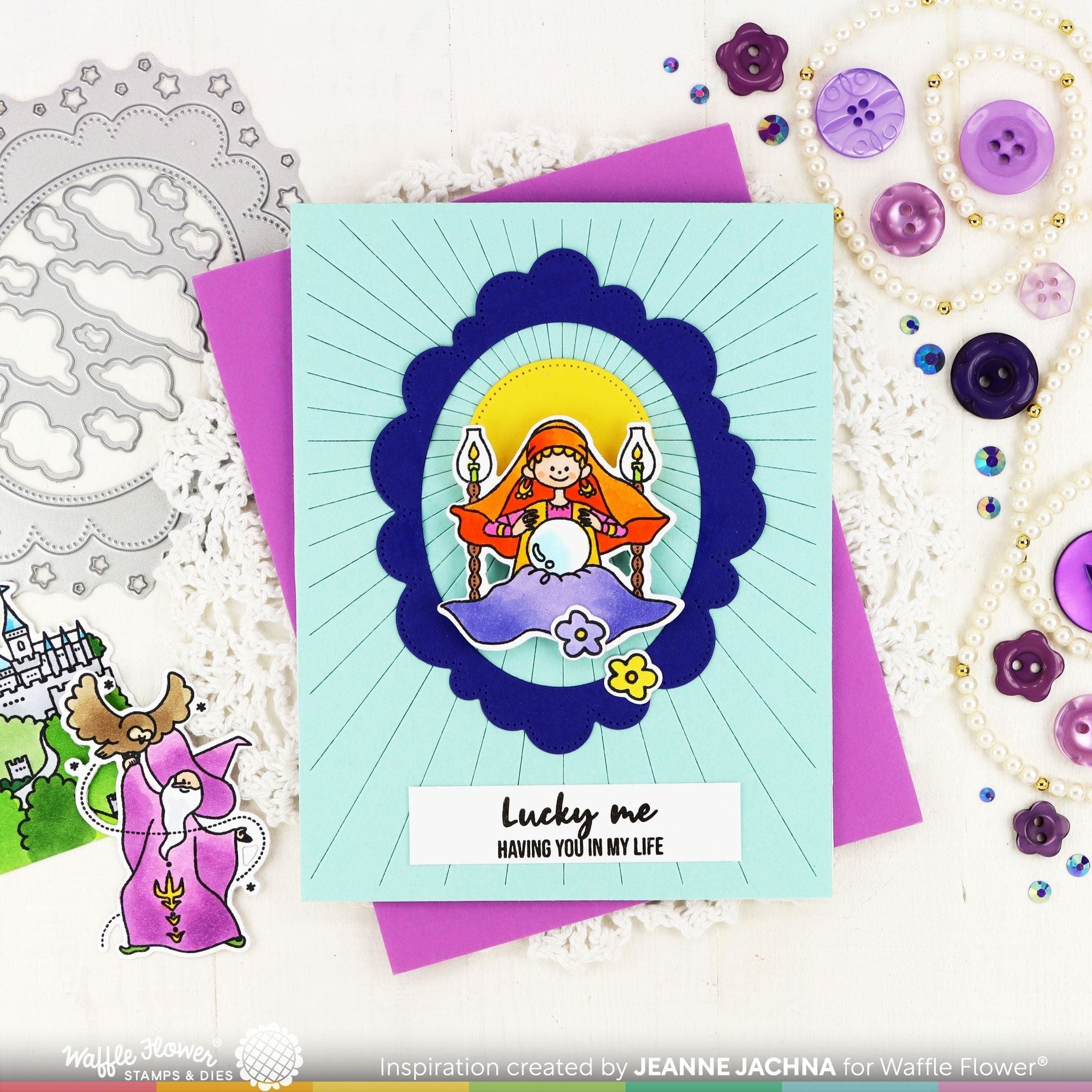 Waffle Flower Magical Birthday Matching Dies 421812 fortune teller