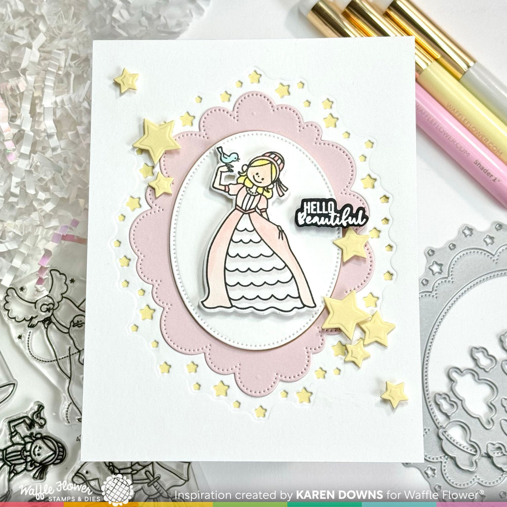Waffle Flower Magical Birthday Matching Dies 421812 princess