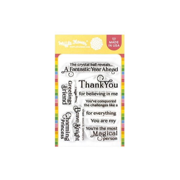 Waffle Flower Magical Sentiments Clear Stamps 421829