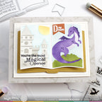 Waffle Flower Magical Sentiments Clear Stamps 421829 dragon