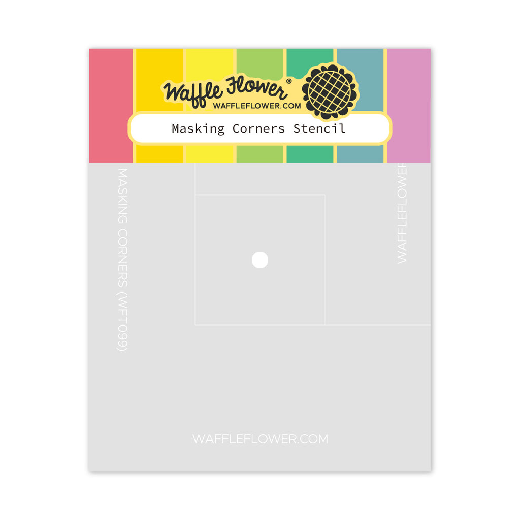 Waffle Flower Masking Corners Stencil wft099
