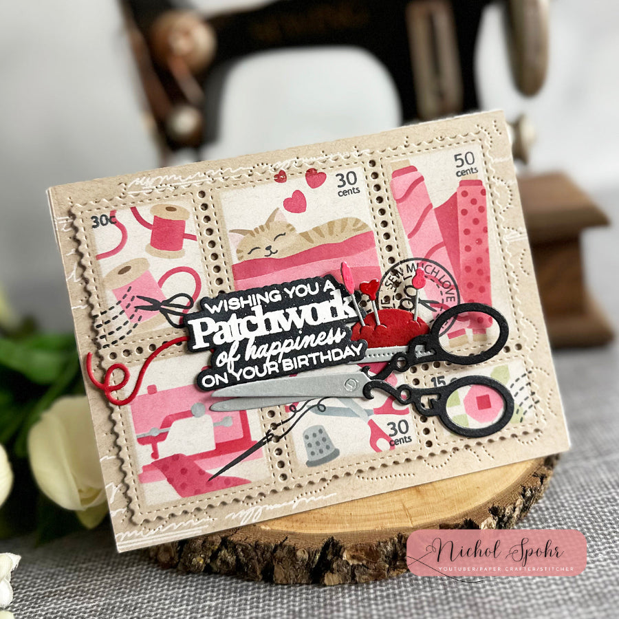 Waffle Flower Meandering Texture Die 422048 patchwork | color-code:ALT01