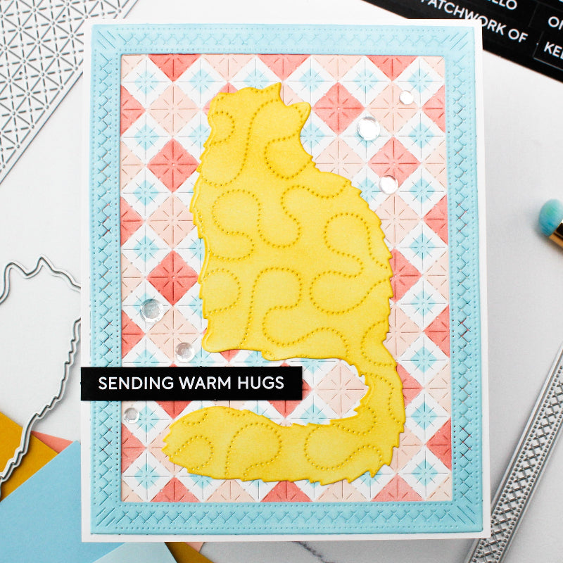 Waffle Flower Meandering Texture Die 422048 warm hugs