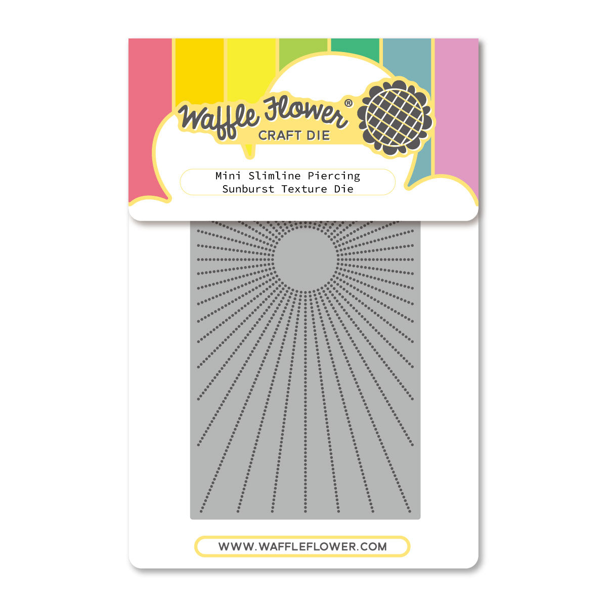 Waffle Flower Mini Slimline Piercing Sunburst Texture Die 422513