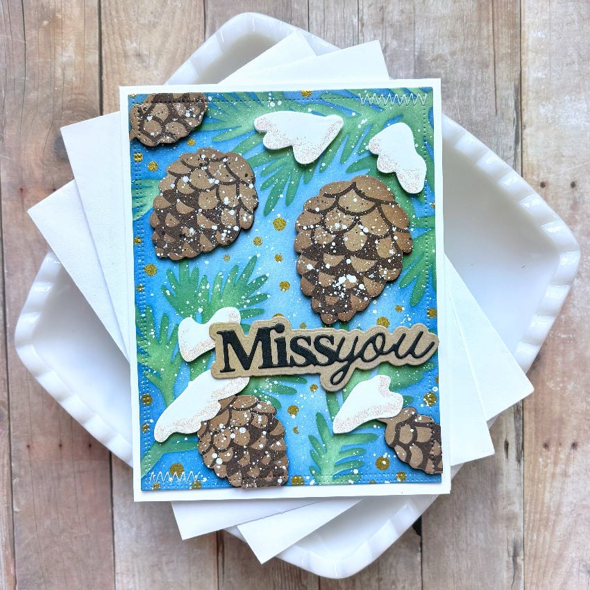 Waffle Flower Miss You Word Dies 422276 greenery