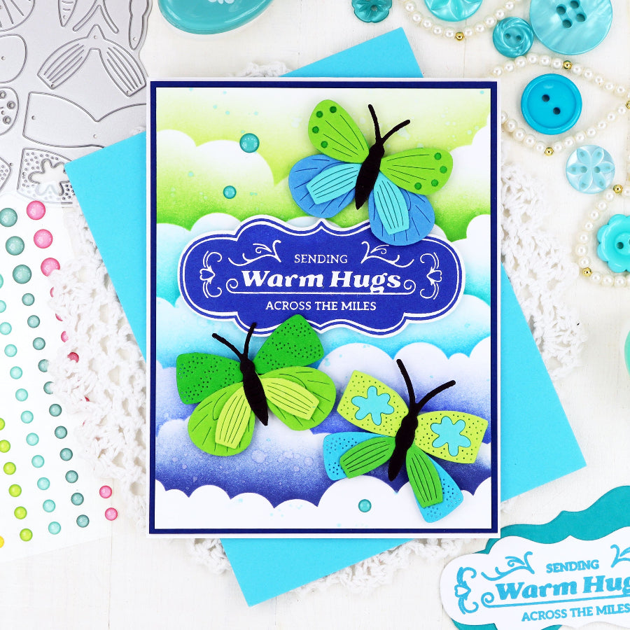 Waffle Flower Mix n match Butterflies Die 421944 warm hugs