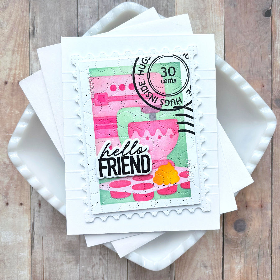 Waffle Flower Mixed Sentiments Clear Stamps 422381 hello friend