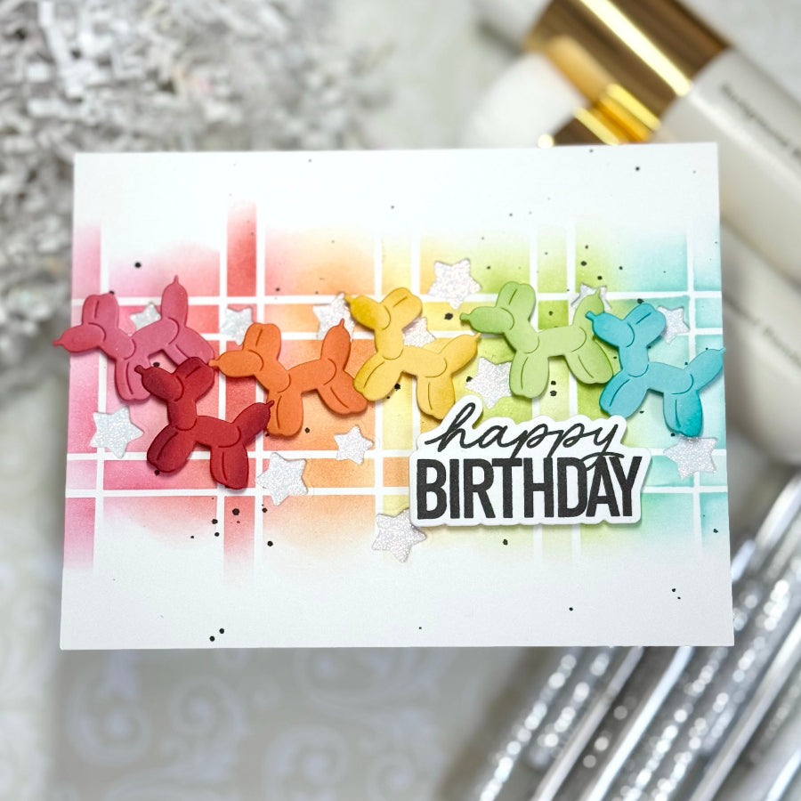 Waffle Flower Mixed Sentiments Matching Dies 422382 happy birthday