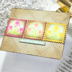 Waffle Flower Mom and Dad Sentiments Clear Stamps 422444 framed flower