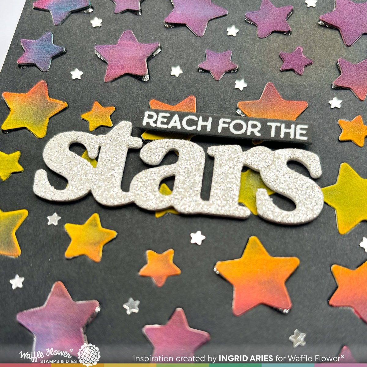 Waffle Flower Moon and Stars Print Dies 421740 stars