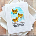 Waffle Flower Multiple Butterflies Die n stencil Set 421983 friend