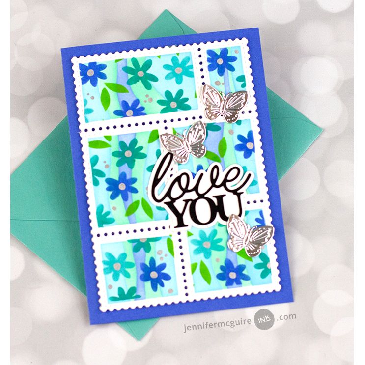 Waffle Flower Multiple Butterflies Die n stencil Set 421983 silver butterflies