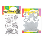 Waffle Flower Multiple Fall Leaves Clear Stamp and Die Set wfc1547