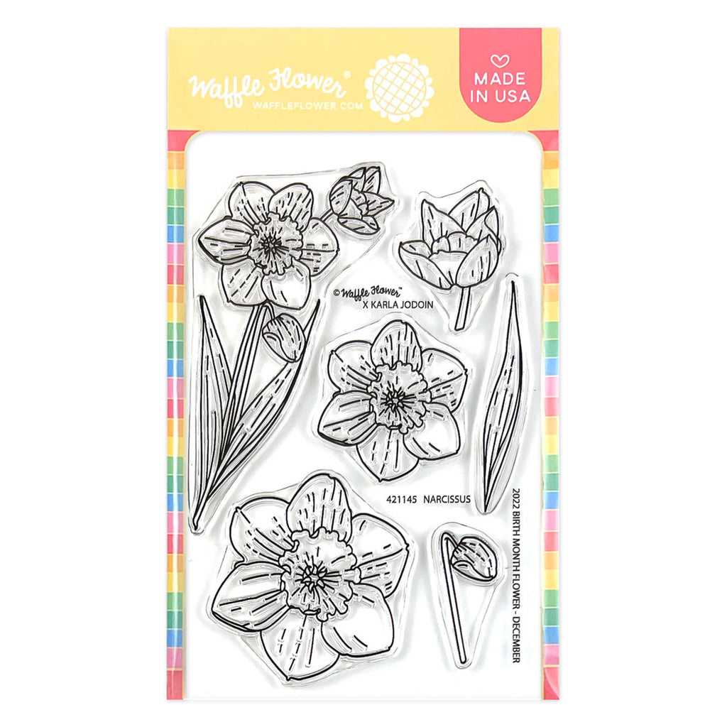 Waffle Flower Narcissus Clear Stamp and Die Set wfc1145 product image 1