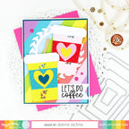 Waffle Flower Nesting Hearts Dies 310285 coffee
