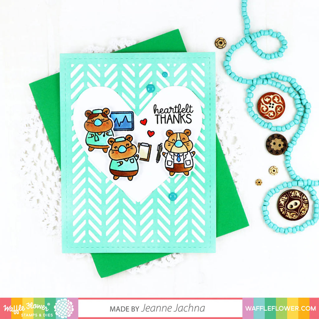 Waffle Flower Nesting Hearts Dies 310285 thanks