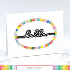 Waffle Flower Nesting Oval Frames Dies 420866 hello