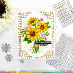 Waffle Flower Nesting Piercing Classic Labels Dies 422358 you brighten my day card | color-code:ALT01