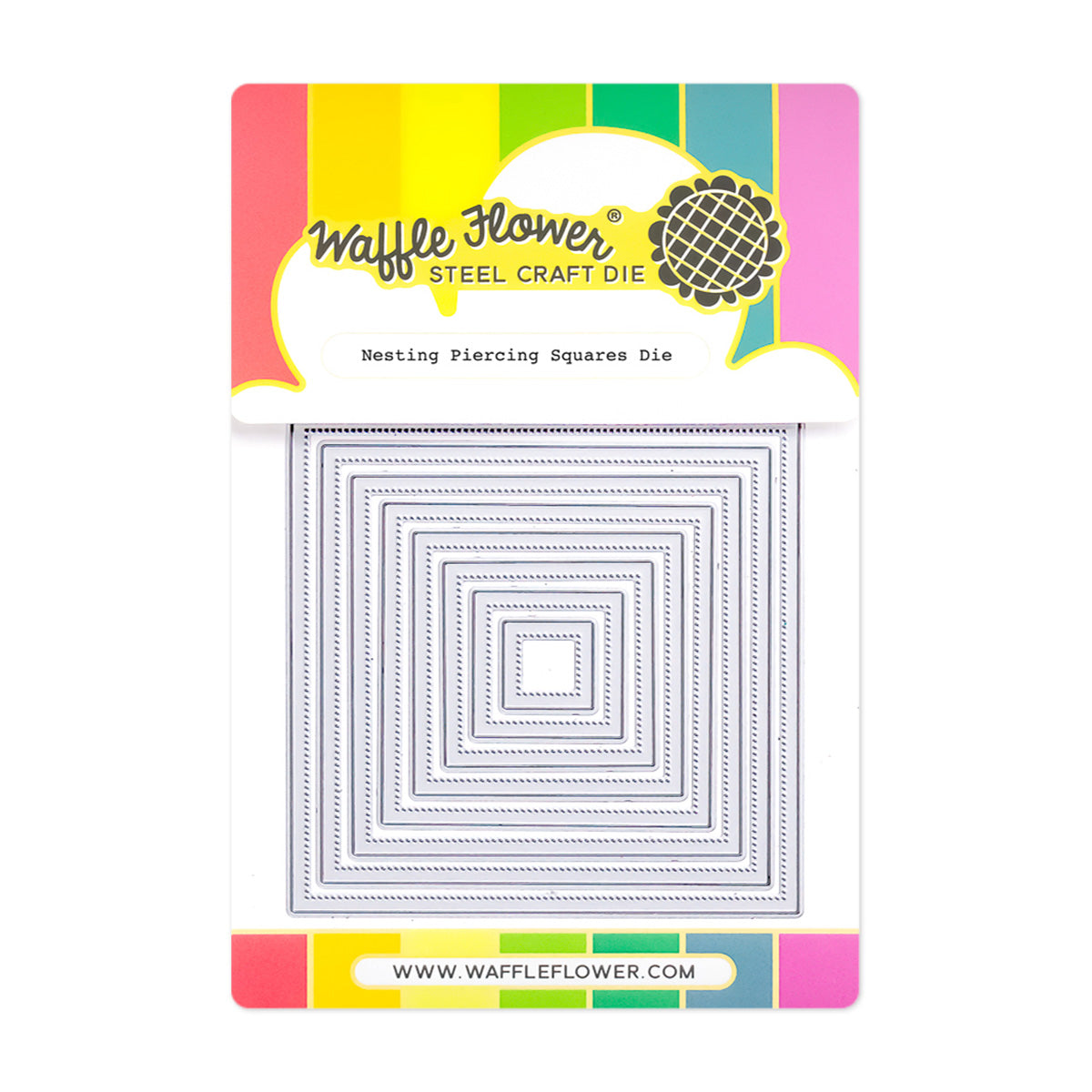 Waffle Flower Nesting Piercing Squares Dies 422053