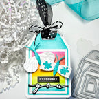 Waffle Flower Nesting Piercing Tags Die n stencil 422059 celebrate