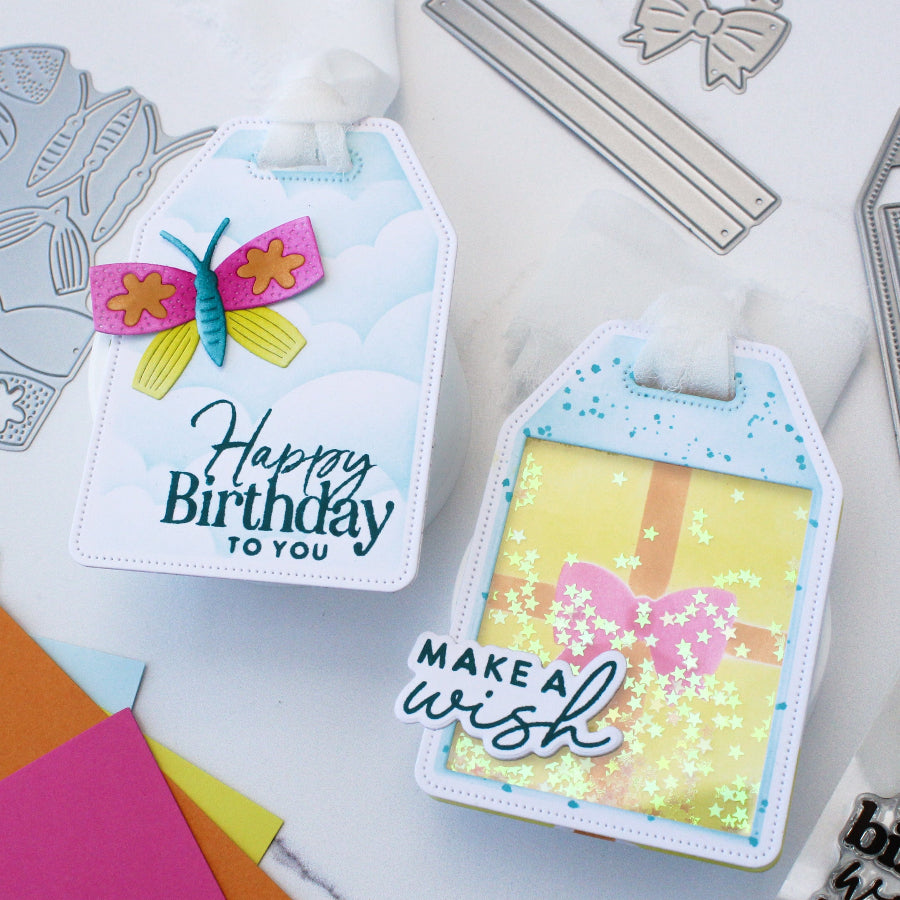 Waffle Flower Nesting Piercing Tags Die n stencil 422059 cute tags