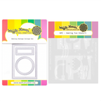 Waffle Flower Nesting Postage Collage Baking Fun Stencil and Postage Collage Die Set