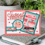 Waffle Flower Nesting Postage Collage Baking Fun Stencil and Postage Collage Die Set happy birthday