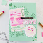 Waffle Flower Nesting Postage Collage Baking Fun Stencils 422393 baked with love
