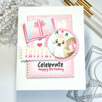 Waffle Flower Nesting Postage Collage Blocks Dies 422222 happy birthday