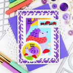 Waffle Flower Nesting Postage Collage Blocks Stencil 421910 grateful