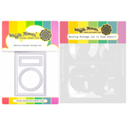 Waffle Flower Nesting Postage Collage Die and Let it Snow Stencil Set