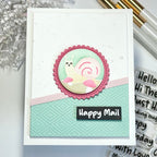 Waffle Flower Nesting Postage Collage Dies 421900 happy mail