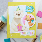 Waffle Flower Nesting Postage Collage Dies 421900 let's party