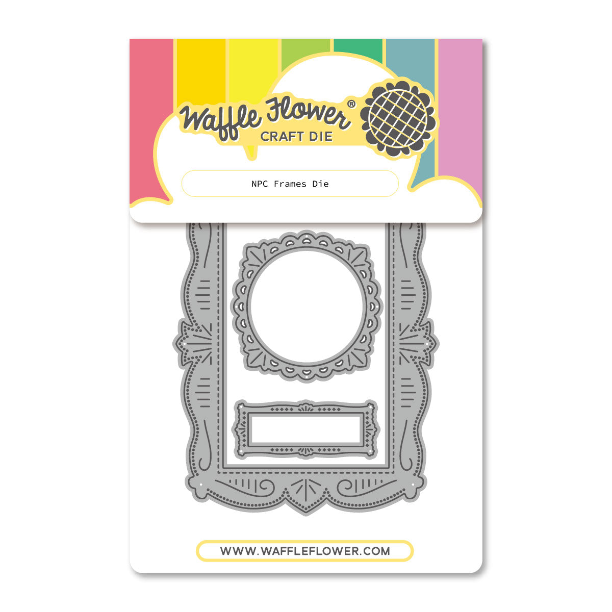 Waffle Flower Nesting Postage Collage Frames Dies 422606