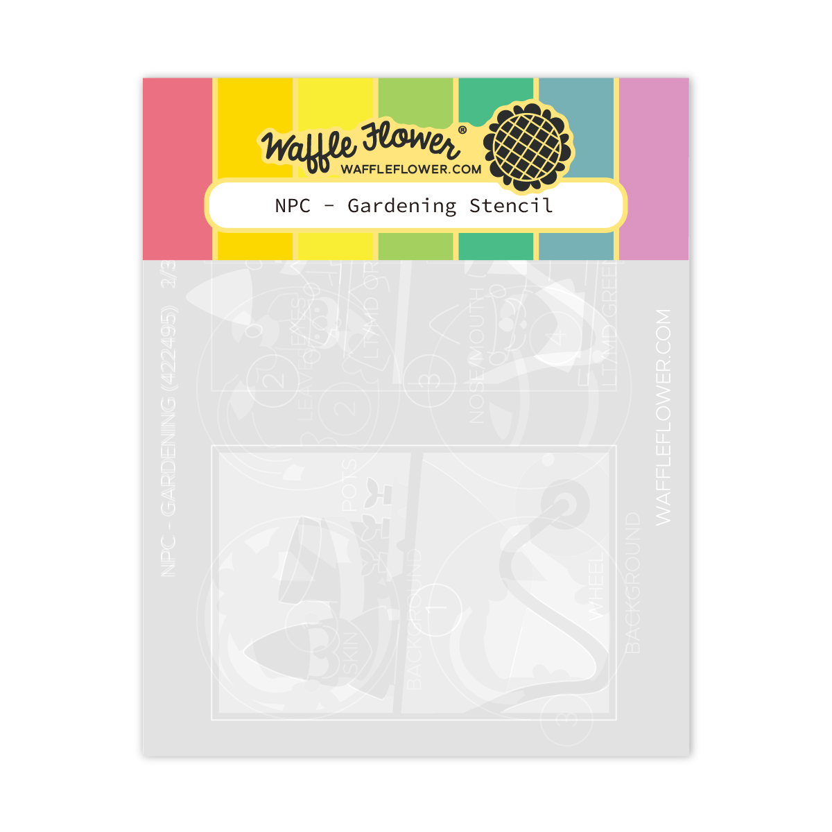 Waffle Flower Nesting Postage Collage Gardening Stencils 422495