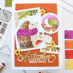 Waffle Flower Nesting Postage Collage Mush Love Stencils 421913 autumn